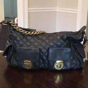 Black quilted leather Marc Jacobs shoulder bag